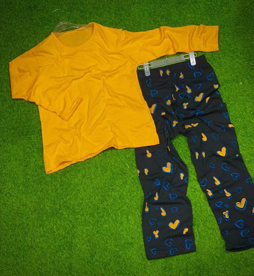 Lounge Wear New Category With Printed Trouser 2 Pcs LI138