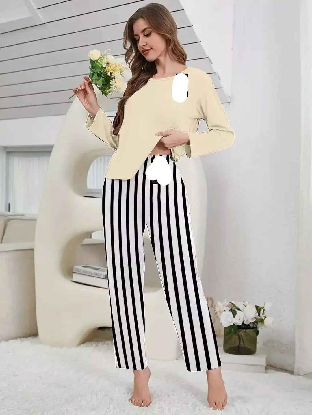 Lounge Wear New Category With Printed Trouser 2 Pcs LI151