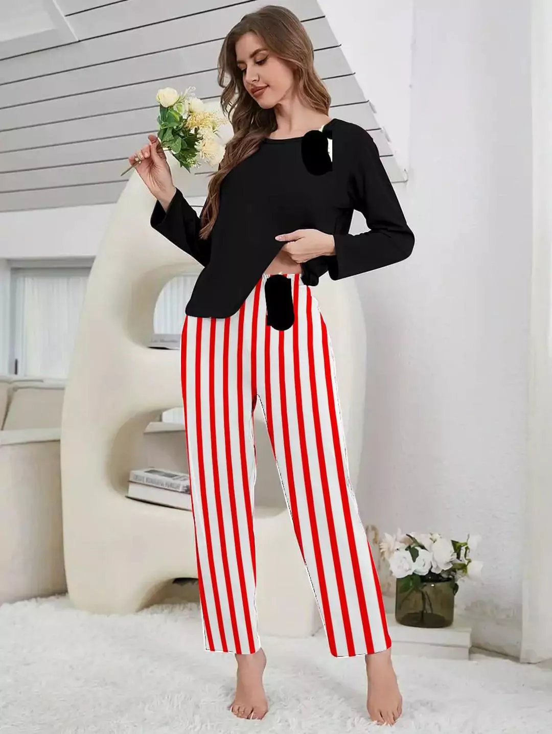 Lounge Wear New Category With Printed Trouser 2 Pcs LI155