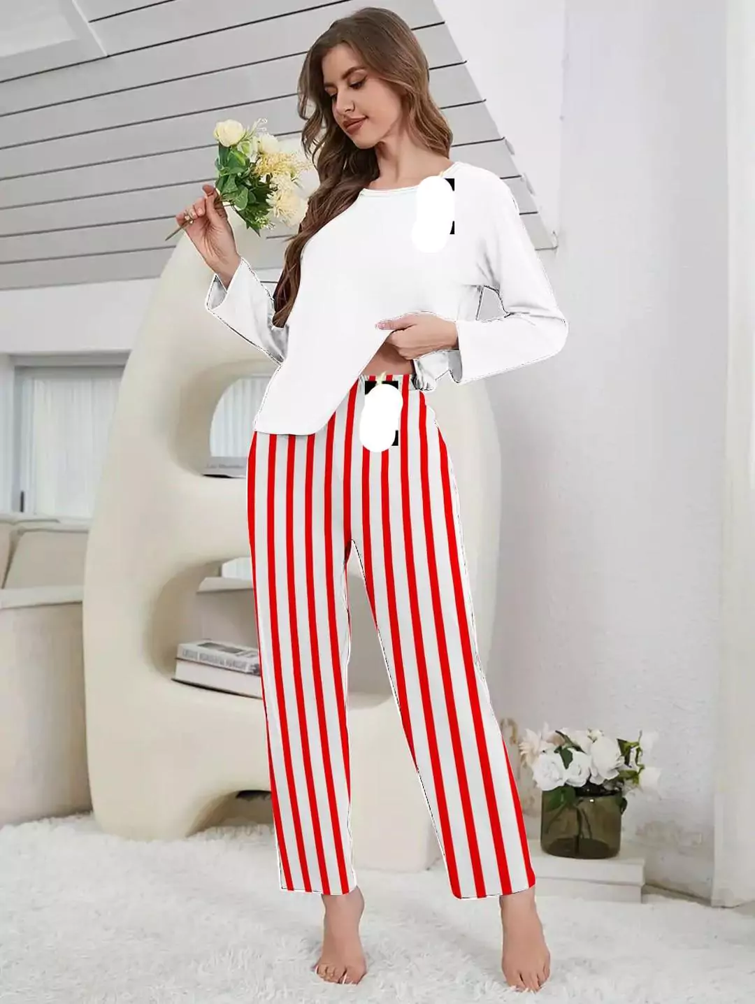 Lounge Wear New Category With Printed Trouser 2 Pcs LI156