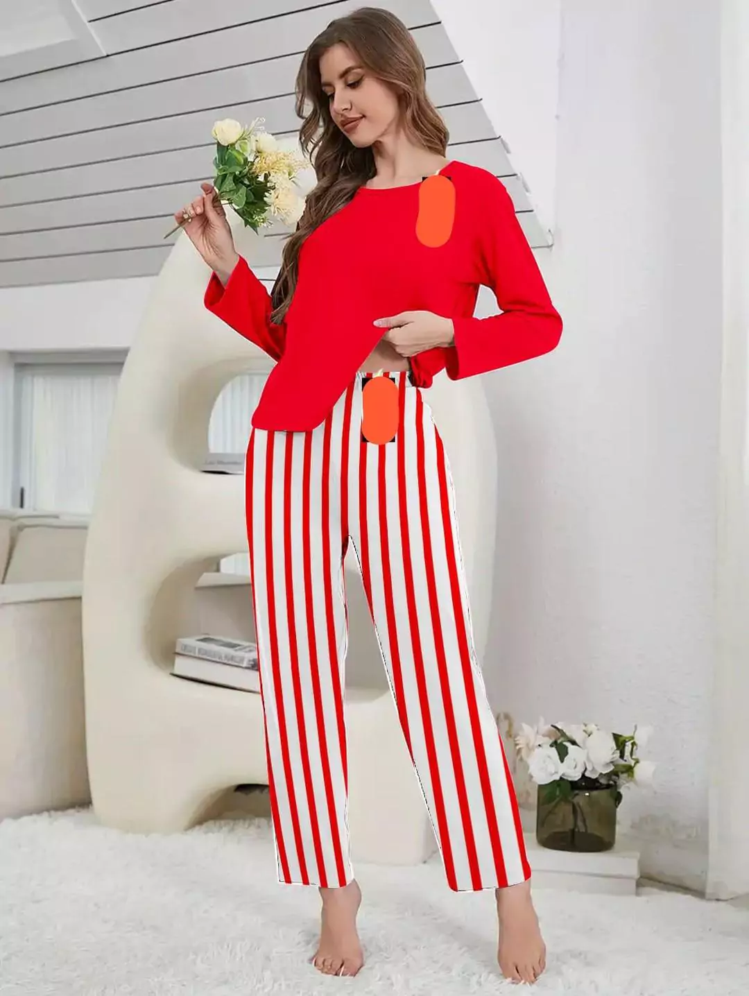 Lounge Wear New Category With Printed Trouser 2 Pcs LI158