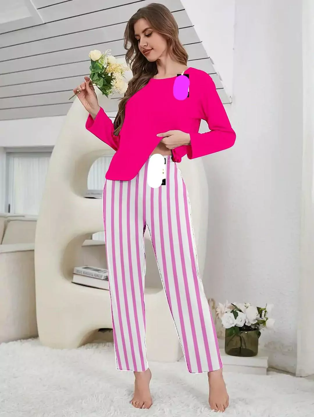 Lounge Wear New Category With Printed Trouser 2 Pcs LI164