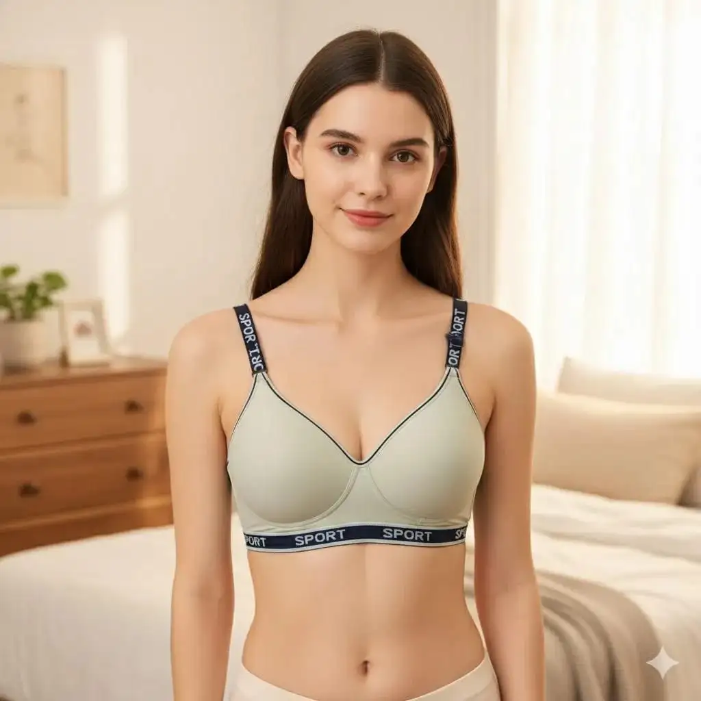 Malai Plain Comfortable And Lightweight Sports Bra VV943