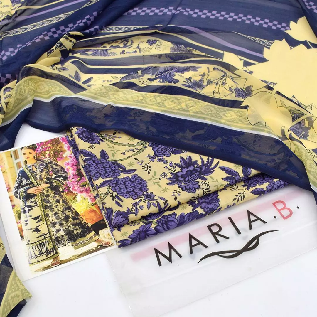 Maria B 3 Pcs Unstitched Lawn Printed Suit VV640