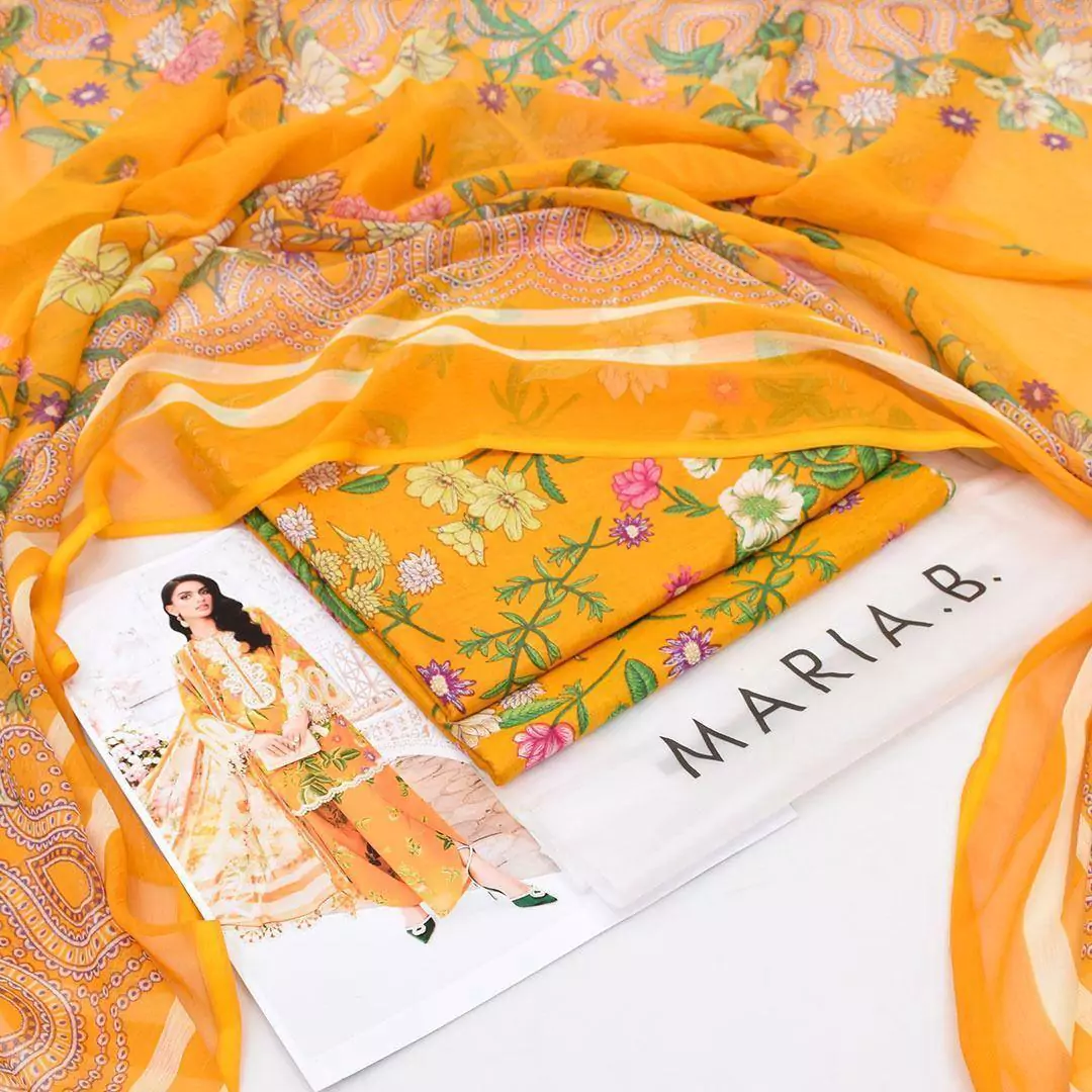 Maria B 3 Pcs Unstitched Lawn Printed Suit VV641