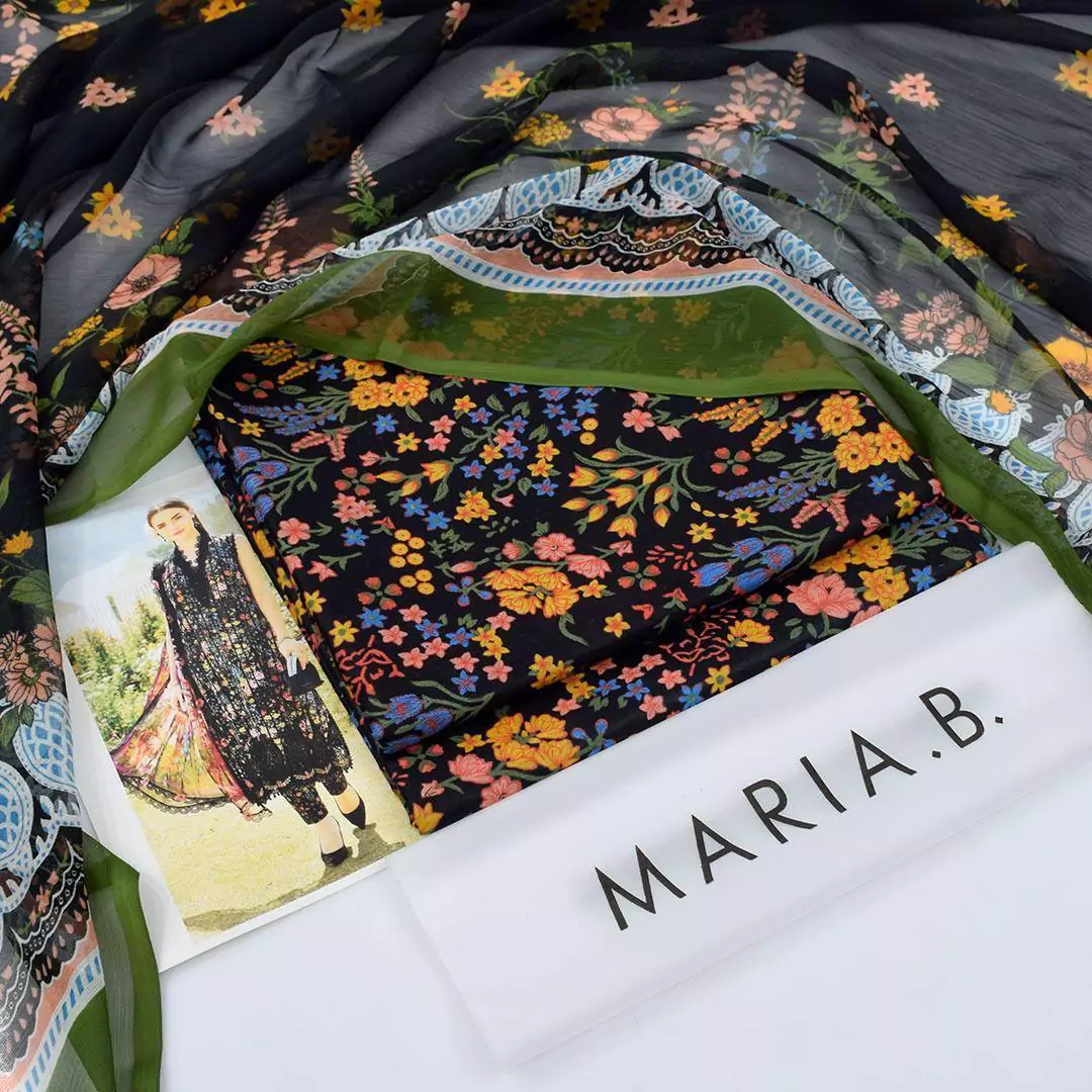 Maria B 3 Pcs Unstitched Lawn Printed Suit VV643