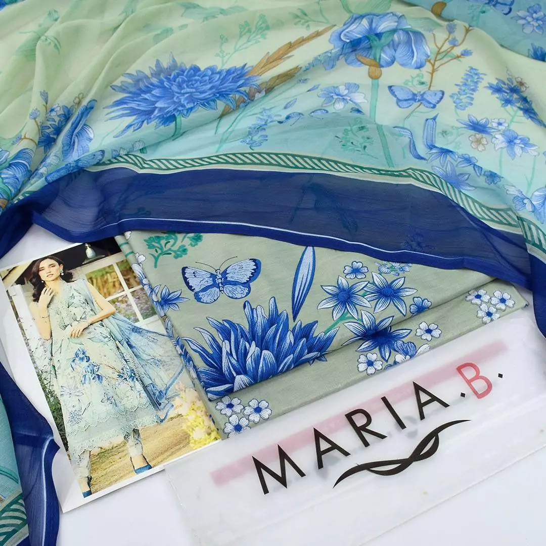 Maria B 3 Pcs Unstitched Lawn Printed Suit VV644