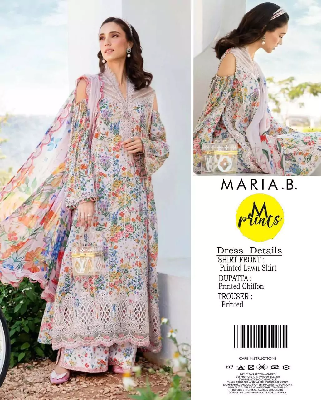 Maria B 3 Pcs Unstitched Lawn Printed 