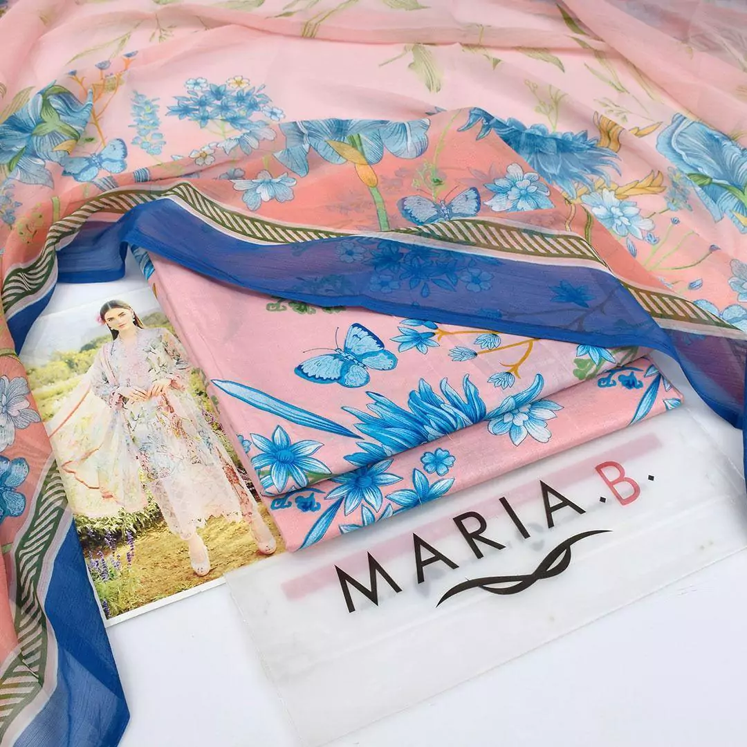 Maria B 3 Pcs Unstitched Lawn Printed Suit VV646