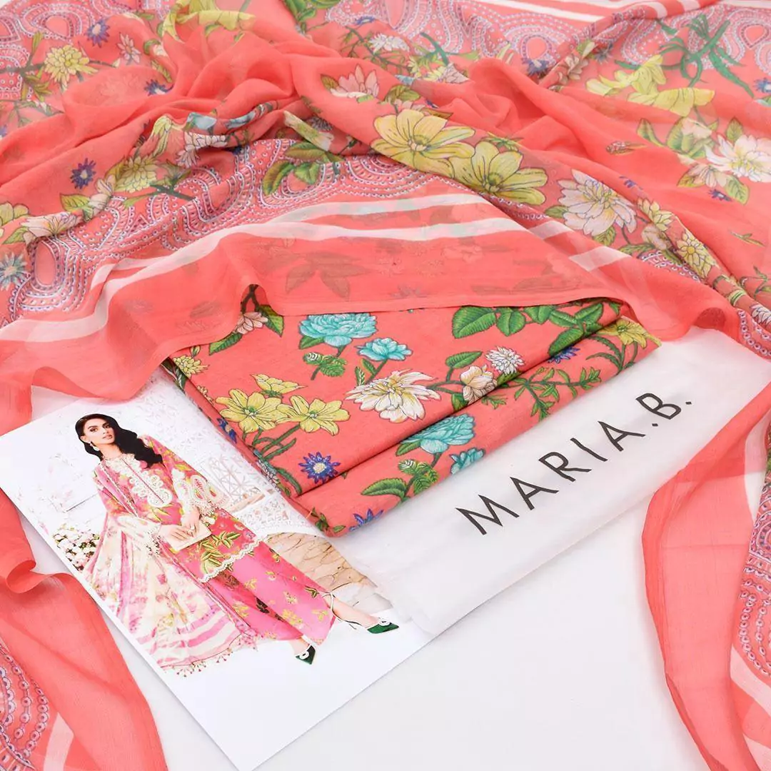 Maria B 3 Pcs Unstitched Lawn Printed Suit VV647