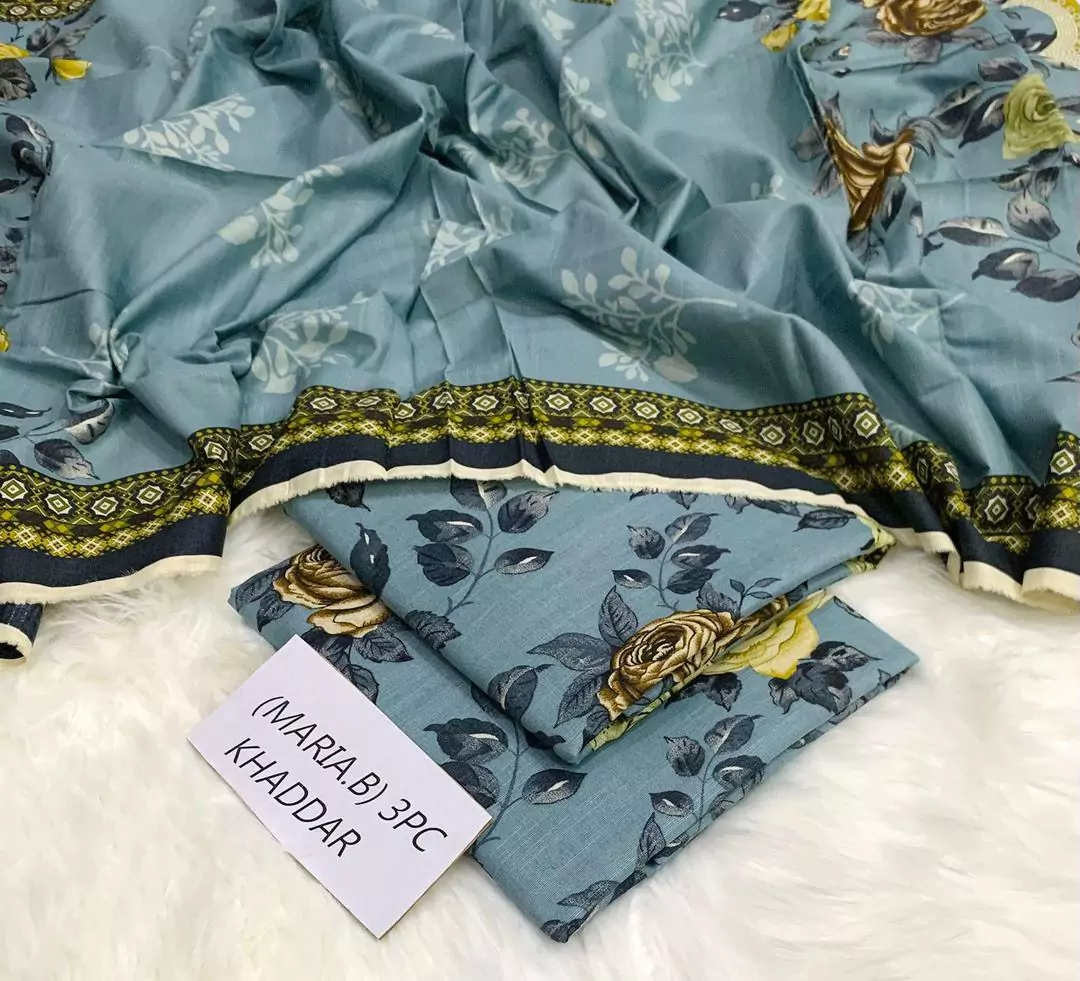  - Maria B 3 Pcs Women's Unstitched Khaddar Printed Suit VV606