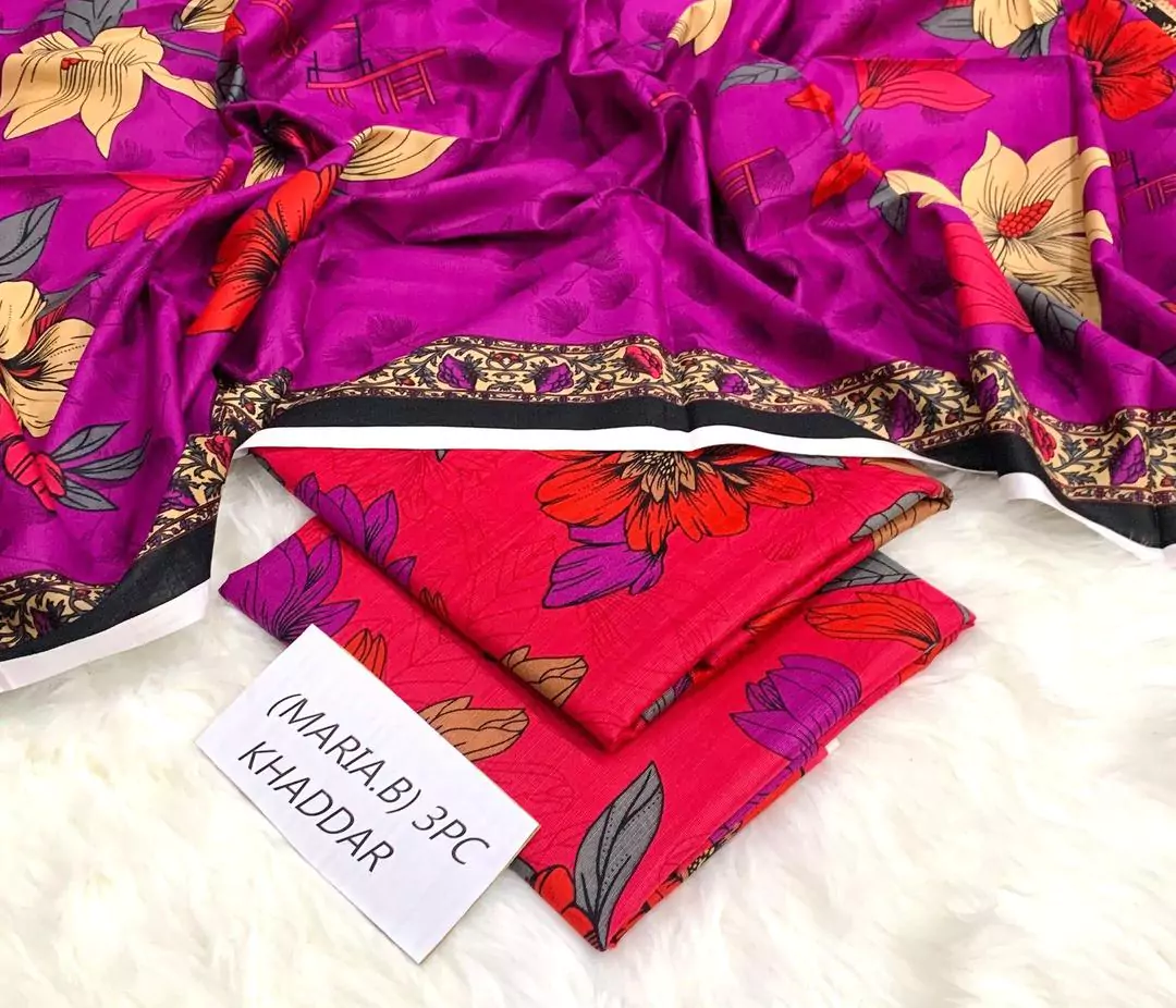  - Maria B 3 Pcs Women's Unstitched Khaddar Printed Suit VV607
