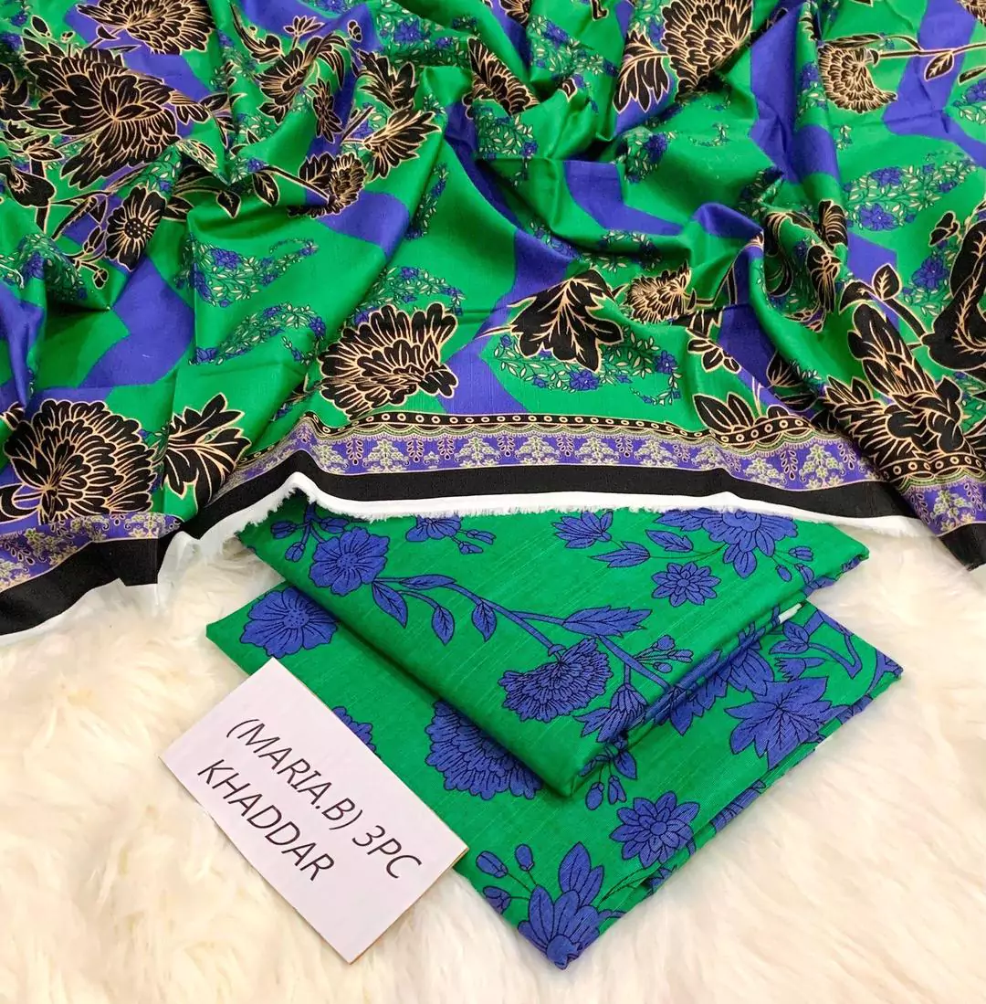  - Maria B 3 Pcs Women's Unstitched Khaddar Printed Suit VV613