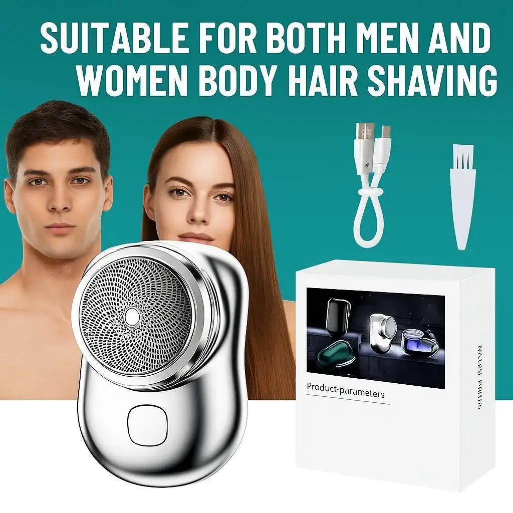 Mini Electric Shaver with Honeycomb Blade for Men