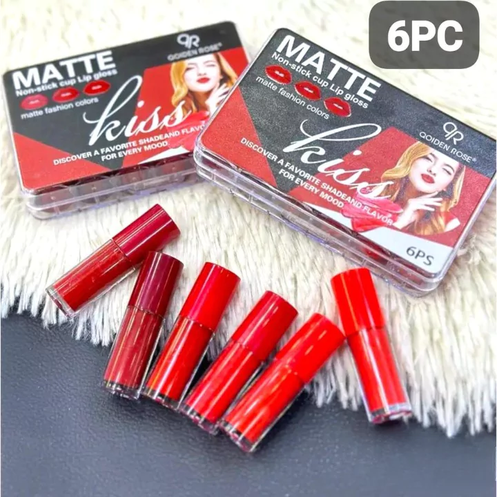 Mini Matte Finish Lip Gloss Pack Of 6