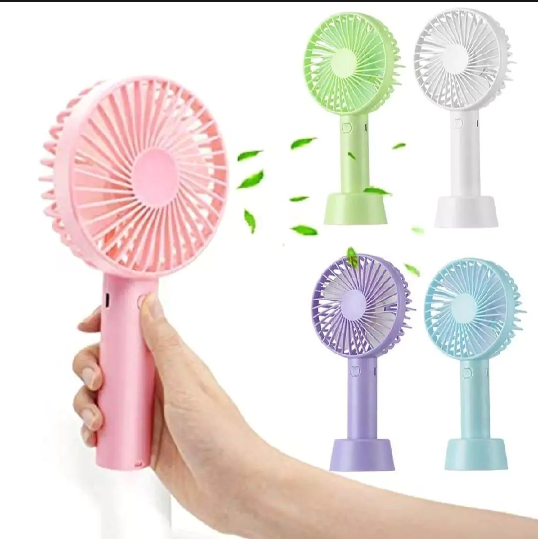 Mini Rechargeable Fan Adjustable Wind Speeds Purple