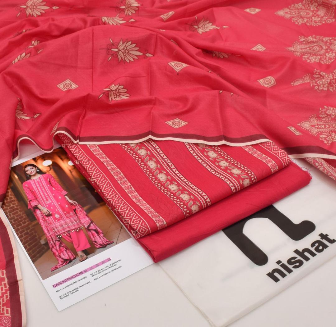 Nishat 3 Pcs Women's Unstitched Digital Print Lawn Suit VV233