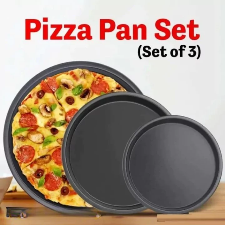 Non Stick Pizza Pan, Pack of 3
