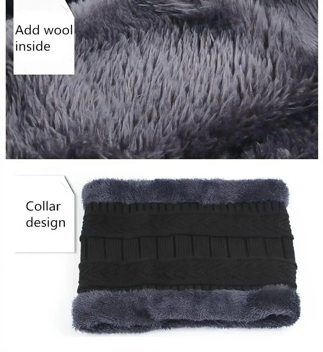 Original China 2 Pcs Wool Textured Wool Cap