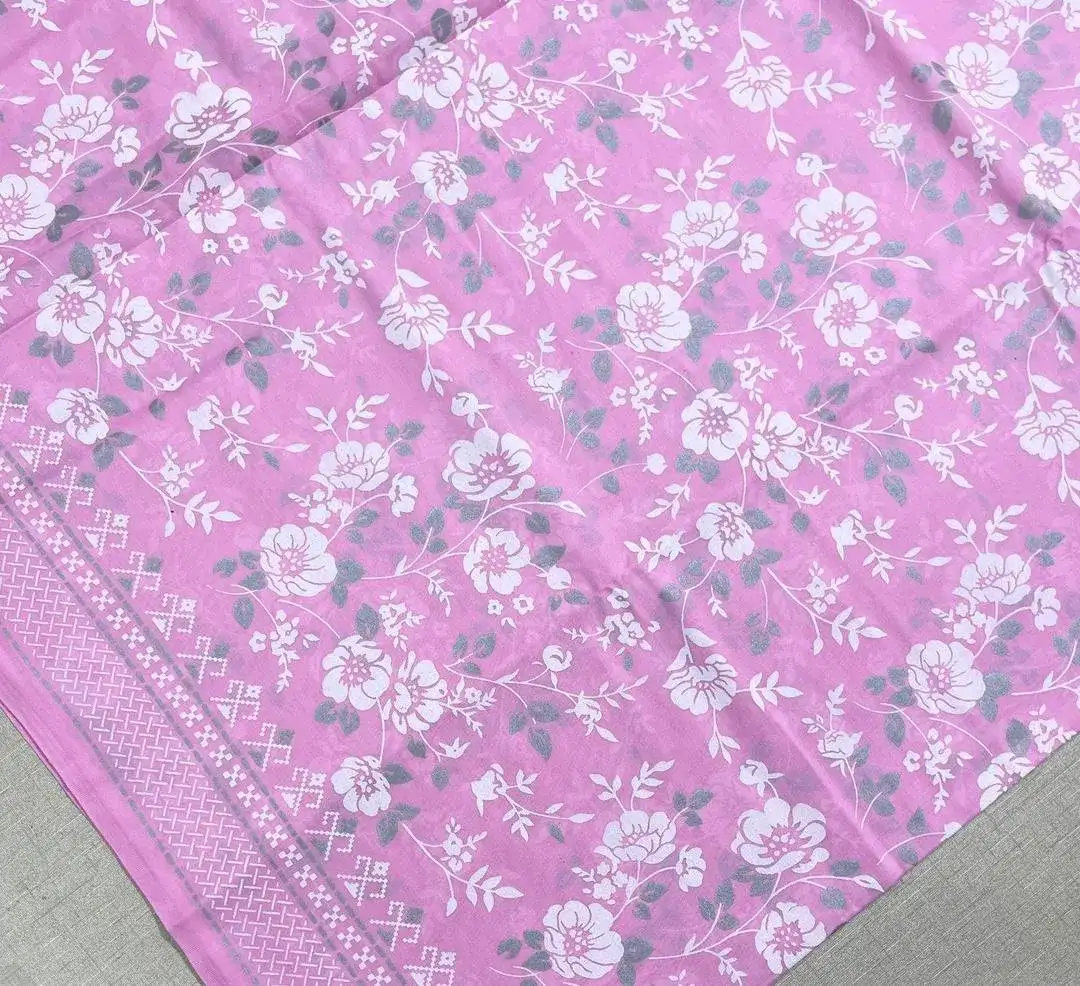 Pink Floral Printed Lawn 2 Pcs Suit for Women