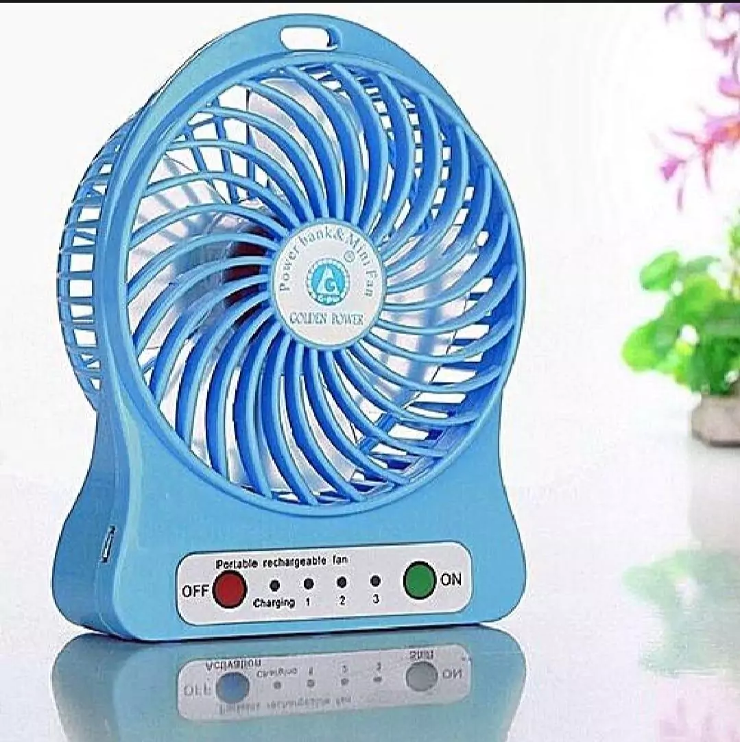 Portable Mini Fan Fast Charging Rechargable Fan Blue