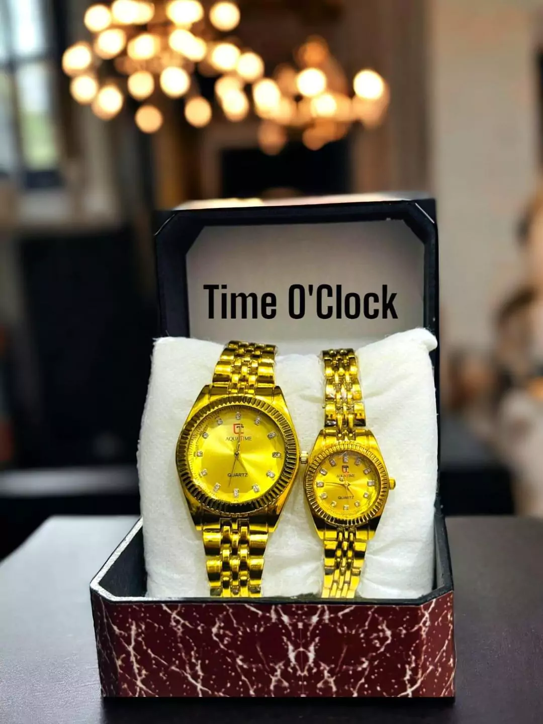 Premium Couple Watch Golden