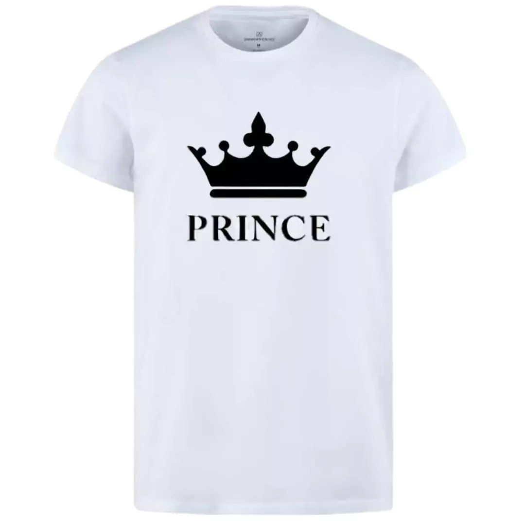 Prince Printed Stylish Mens Graphic Sublimation T Shirt in White