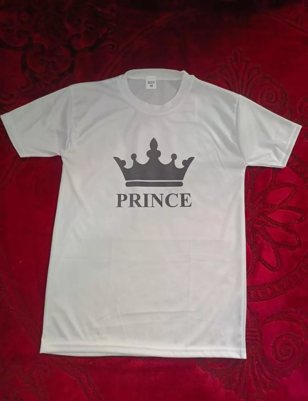 Prince Printed Stylish Mens Graphic Sublimation T Shirt in White