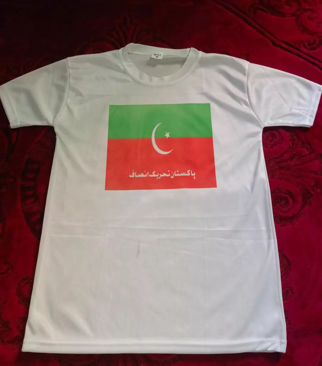 PTI Flag Printed Stylish Mens Graphic Sublimation T Shirt in White