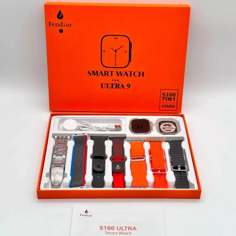 S100 Ultra 9 Smart Watch With 7 Strap