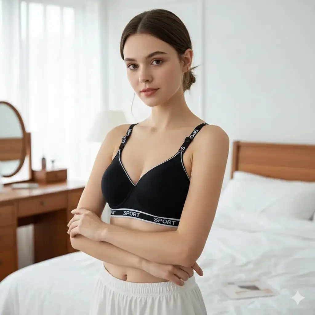 Silk Plain Comfortable And Lightweight Sports Bra VV950