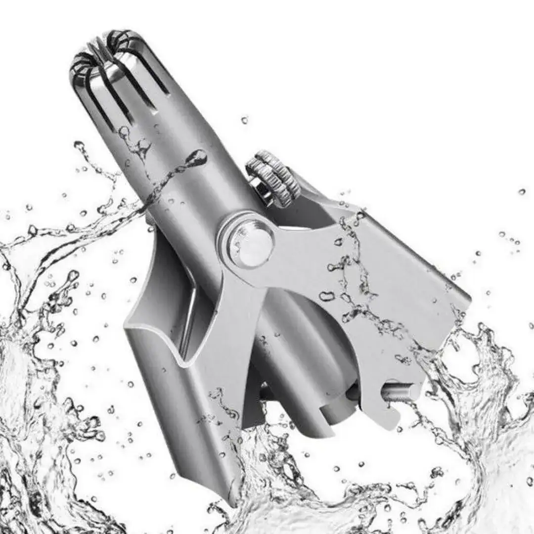 Stainless Steel Nose Hair Trimmer Silver Portable