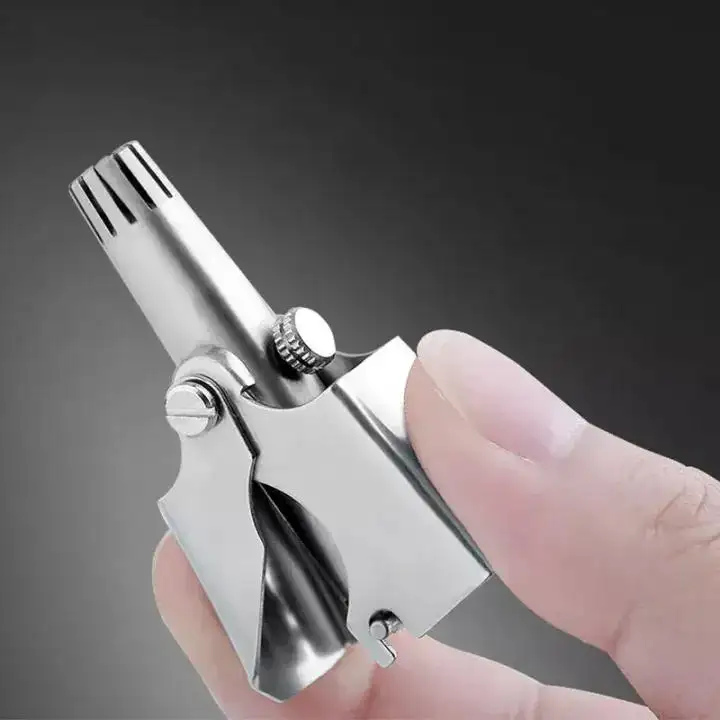 Stainless Steel Nose Hair Trimmer Silver Portable