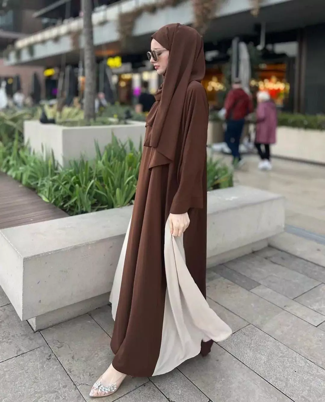 Stylish Brown Georgette Classic 