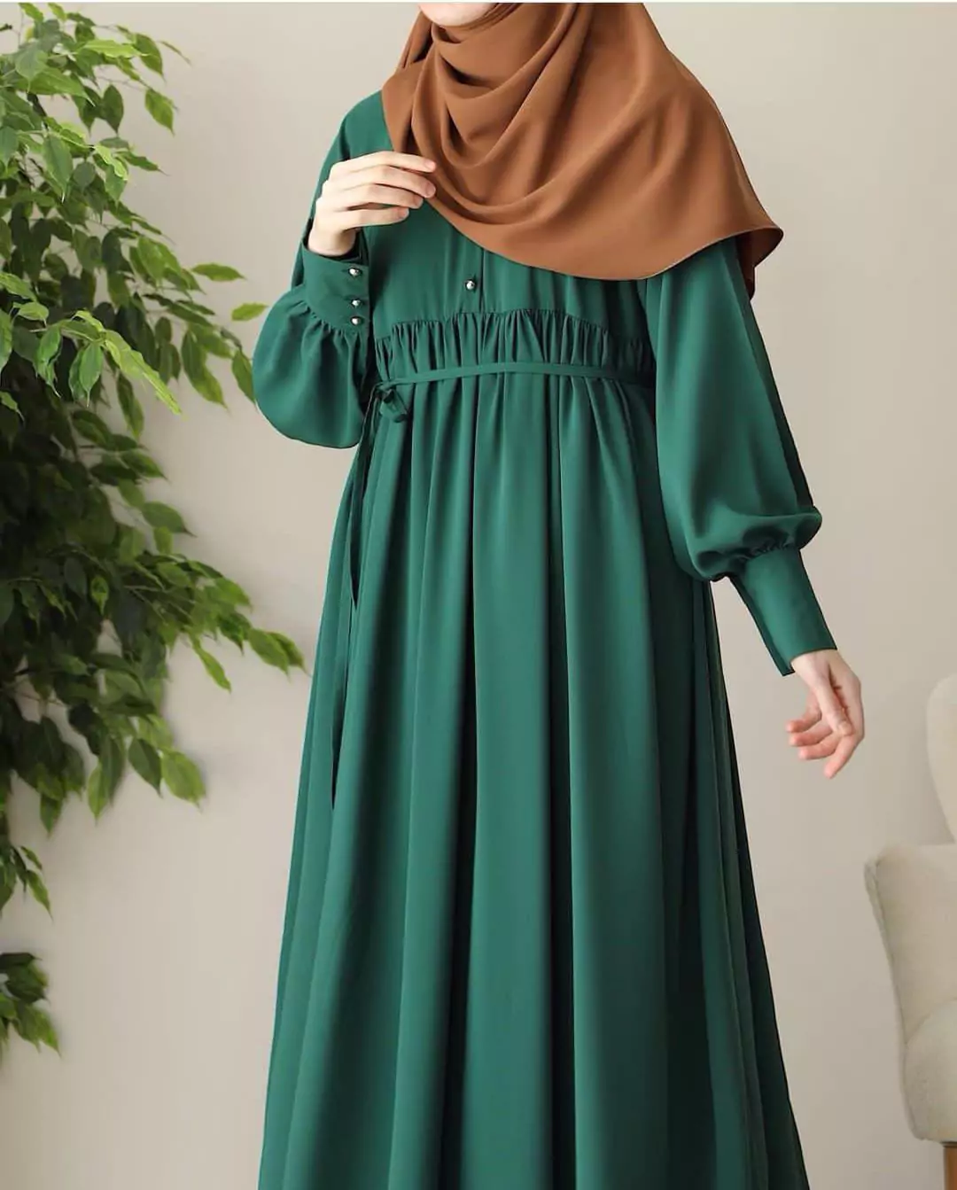 Stylish Georgette Classic Abaya With Stoller 2 Pcs Set