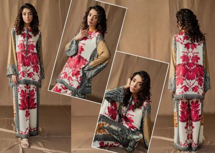 Stylish Printed Silk Shirt And Trouser Set 2 Pcs LI213