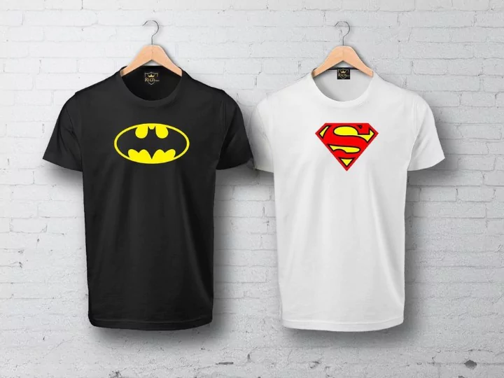 Superman And Batman Cotton T Shirt Pac