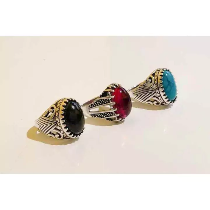 Turkish Design Fashion Stone Rings Pack Of 3