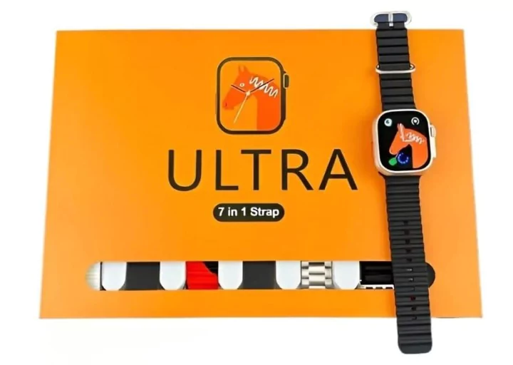 Ultra Smart Watch With 7 Strap Wireles