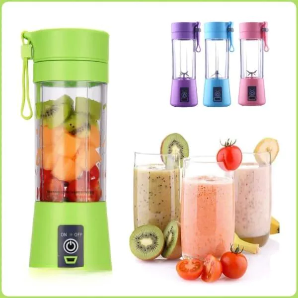 USB Chargeable Juicer Blender 6 Blades 380 ML