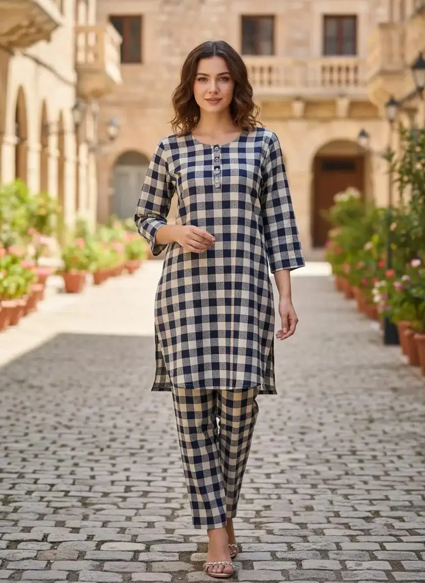 Winter Collection 2 Pcs Stitched Micro Polo Cotton Women Dress Marina Wool Specially VW31