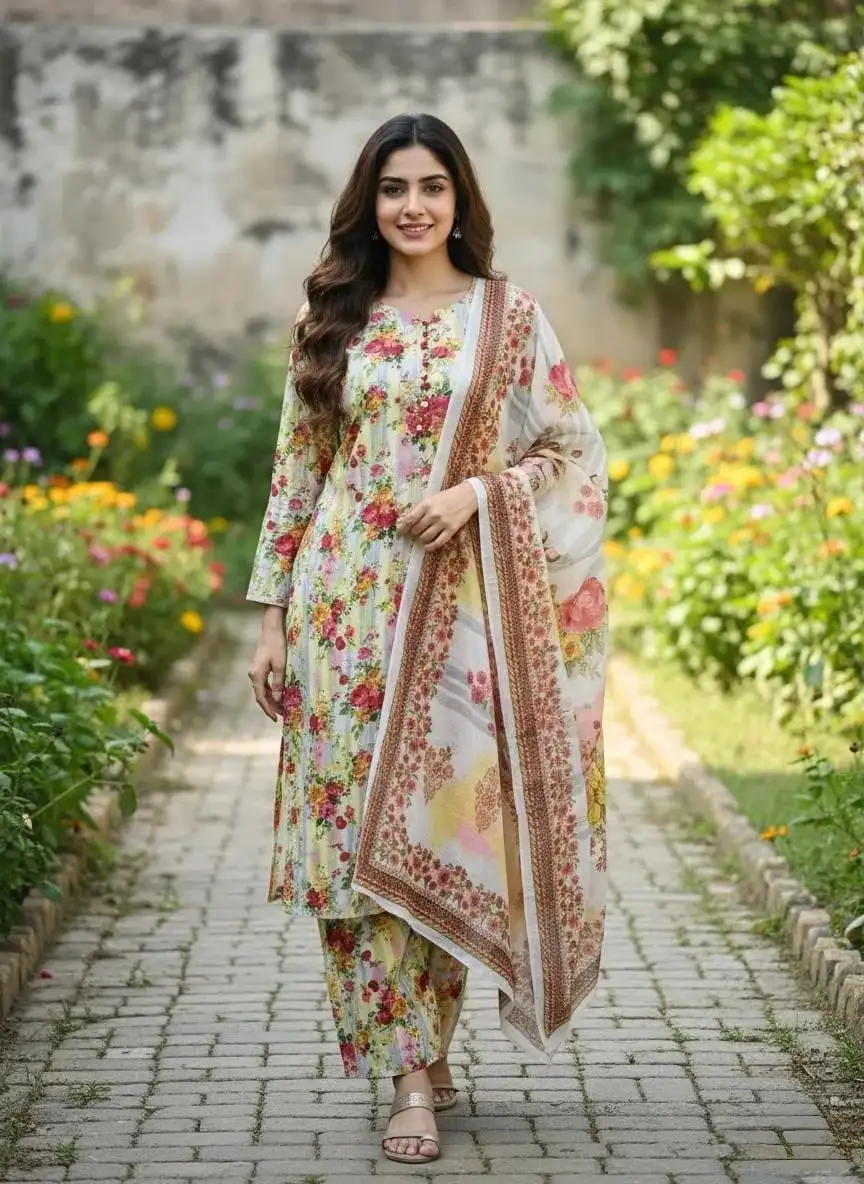 Winter Collection 3 Pcs Stitched Micro Polo Cotton Women Dress Marina Wool Specially VW179