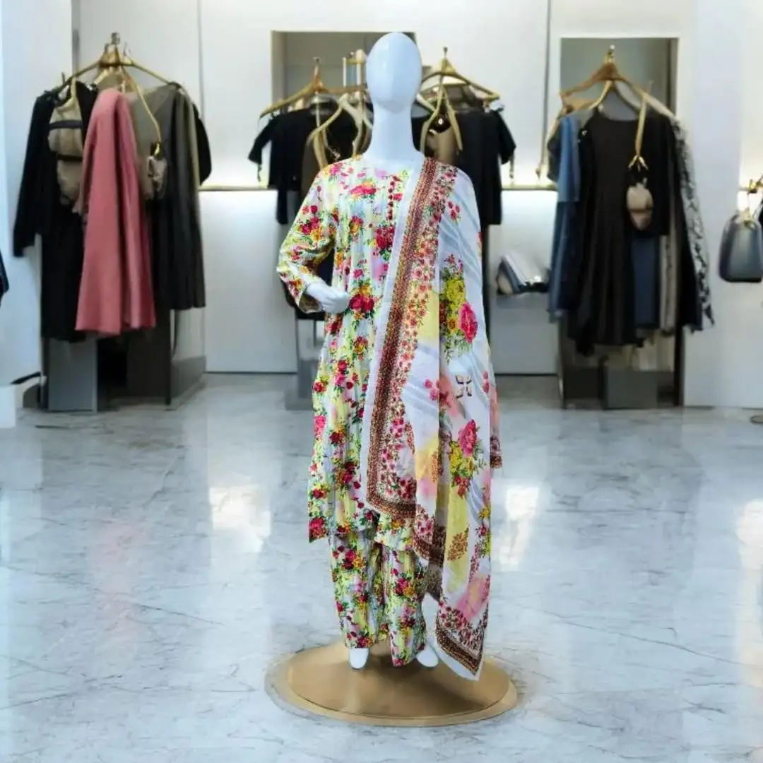 Winter Collection 3 Pcs Stitched Micro Polo Cotton Women Dress Marina Wool Specially VW179