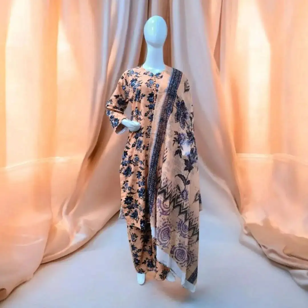 Winter Collection 3 Pcs Stitched Micro Polo Cotton Women Dress Marina Wool Specially VW180