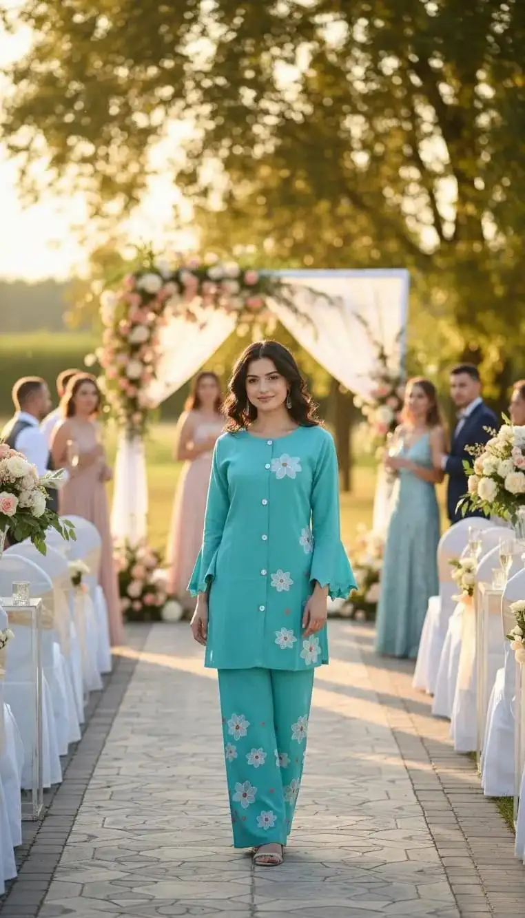 Winter Trending Collection Royal 2 Pcs Stitched Cotton Embroidered Dress For Women VV965