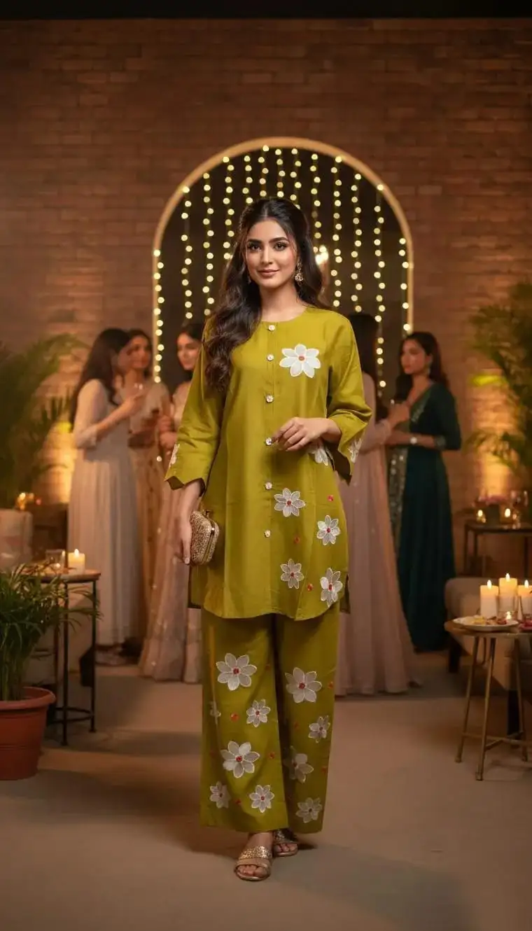 Winter Trending Collection Royal 2 Pcs Stitched Embroidered Dress For Women VV962