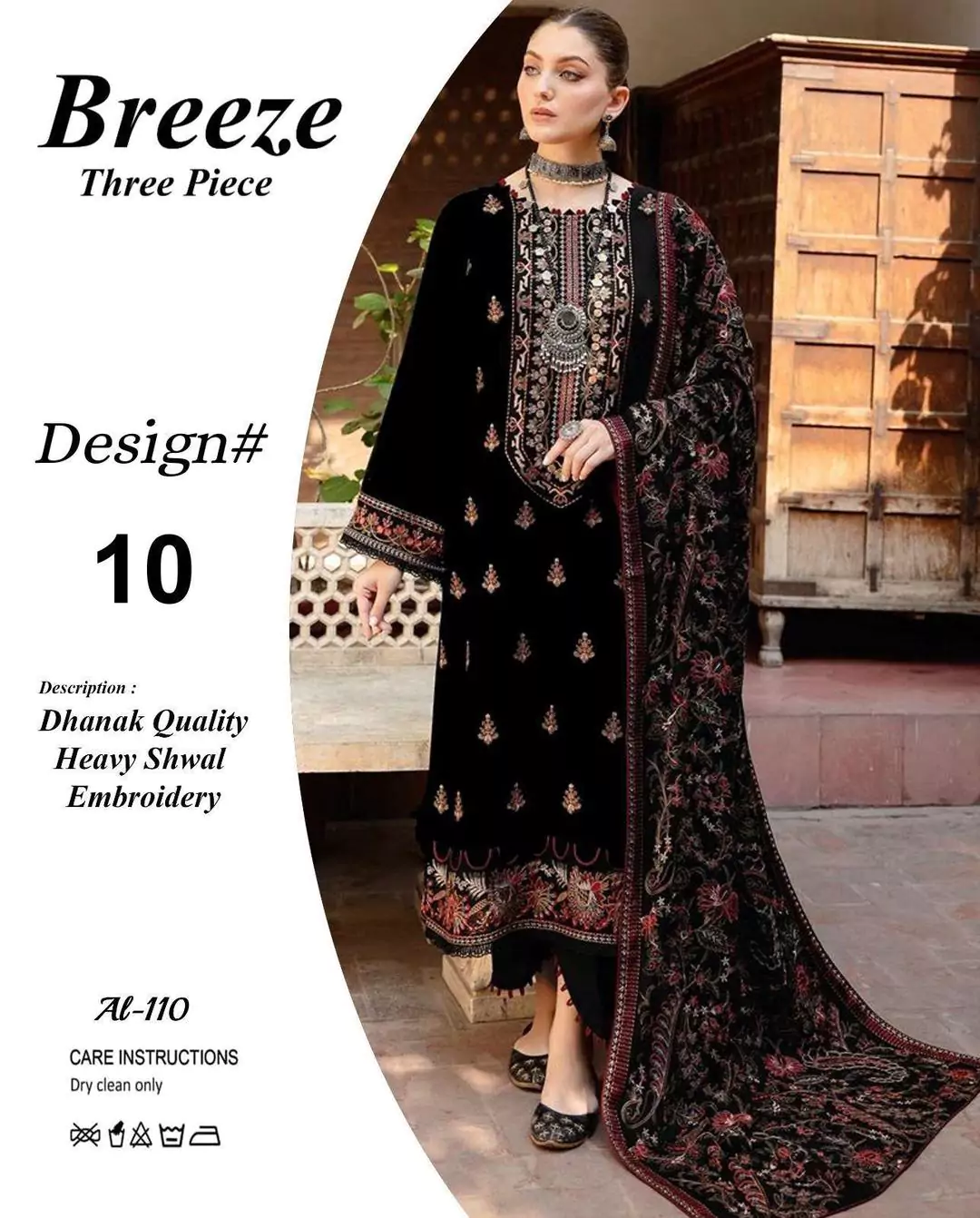  - Women's Elegant Dhanak Embroidered Suit 3 Pcs IL195