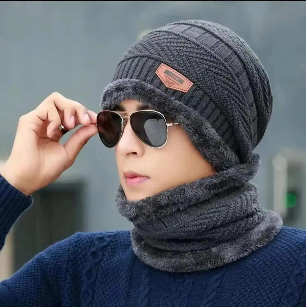 Wool Cap And Neck Warmer For Winter Season