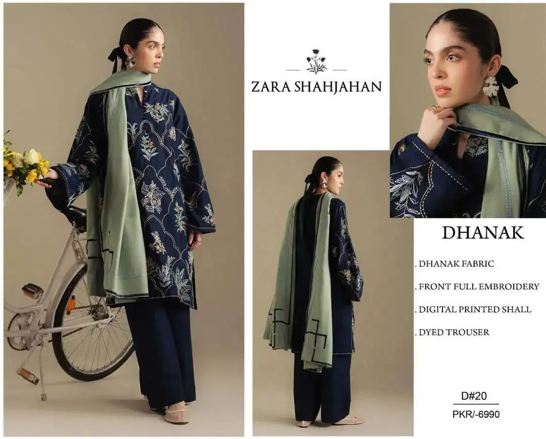 Zara Shahjahan 3 Pcs Women