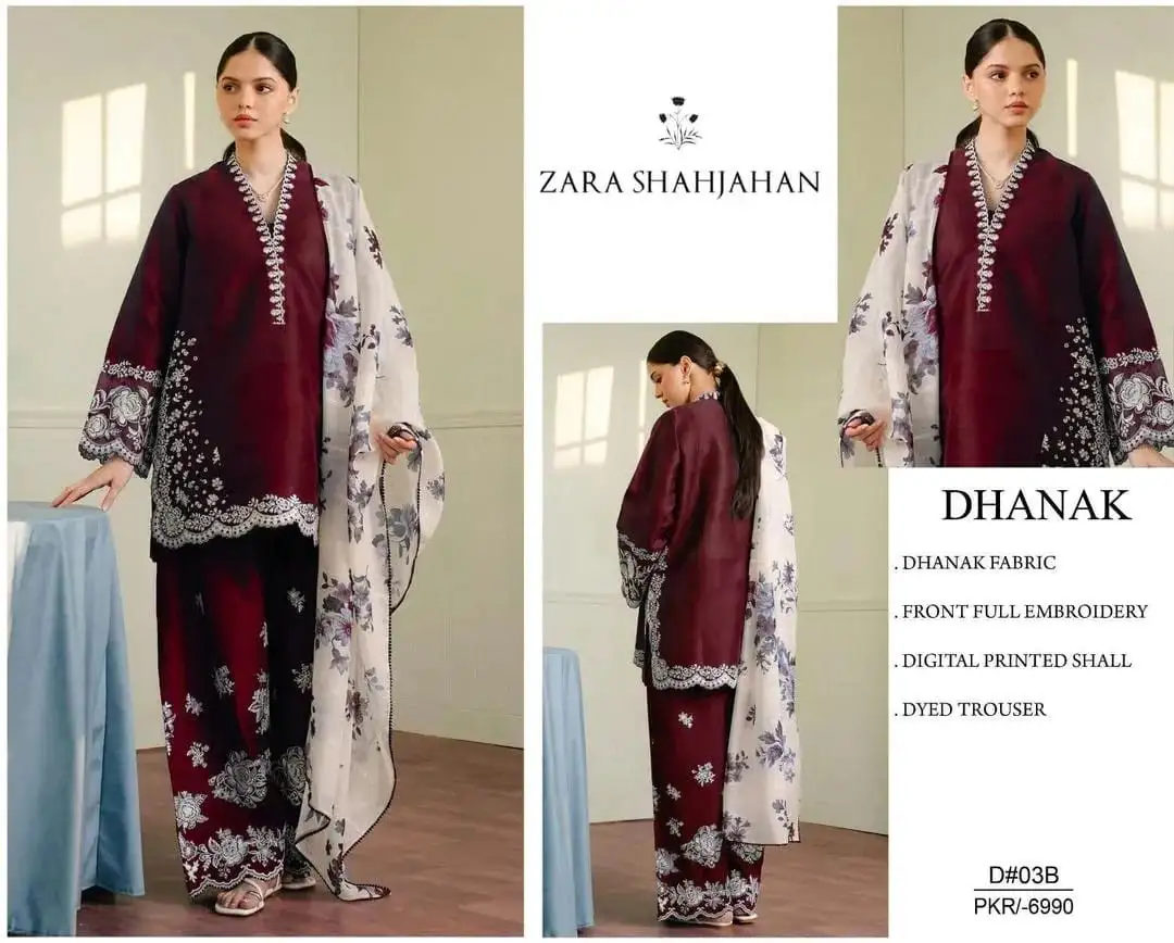 Zara Shahjahan 3 Pcs Women